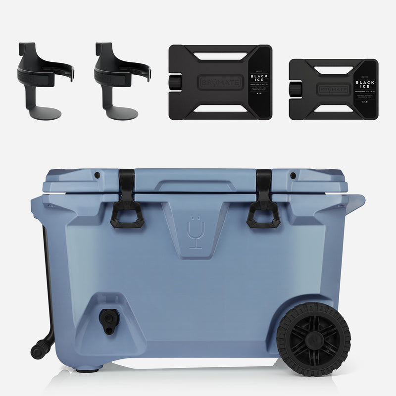 Br Tank 55-Quart Double Drink Holder Cooler Bundle | Denim
